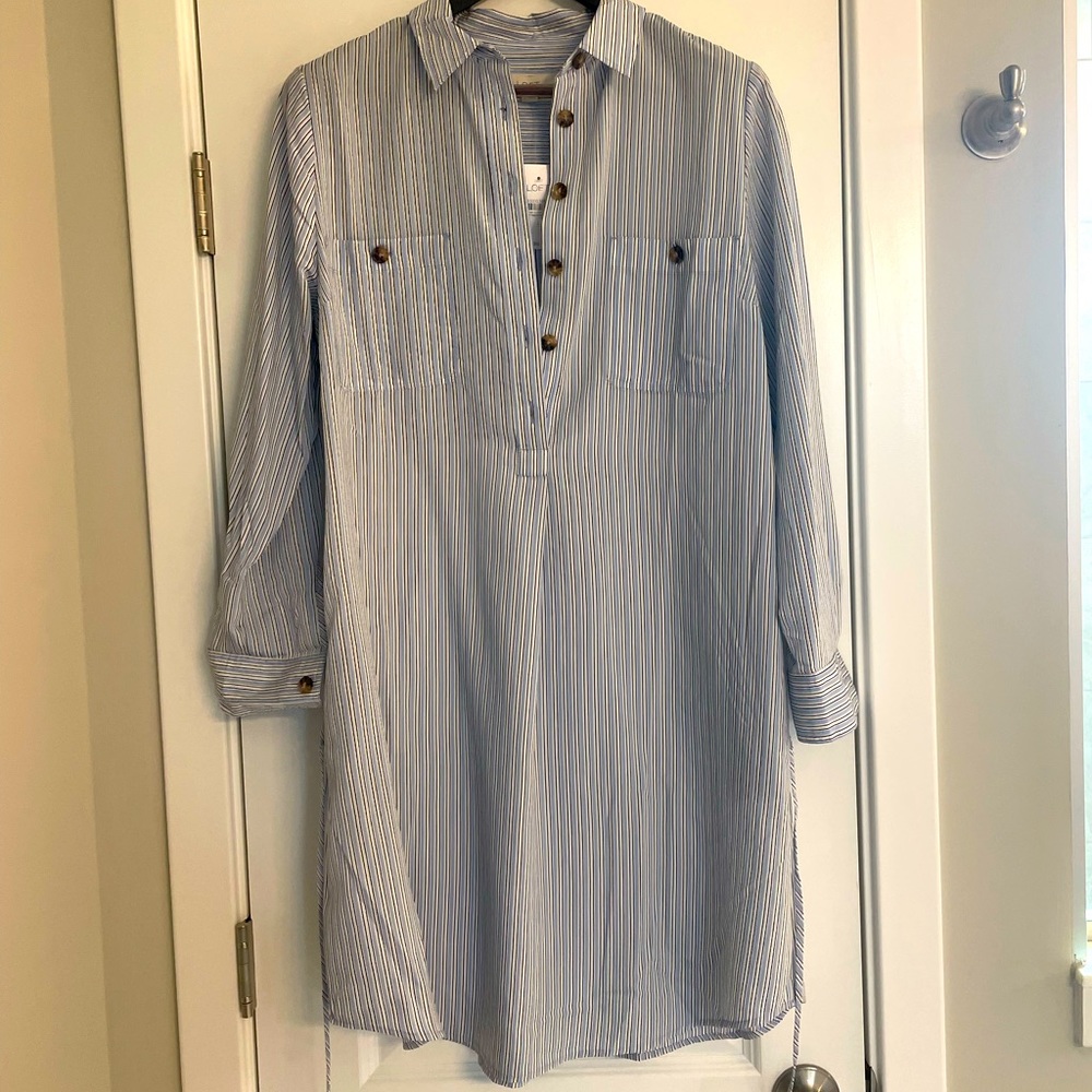 NWT LOFT Shirt Dress Size L
